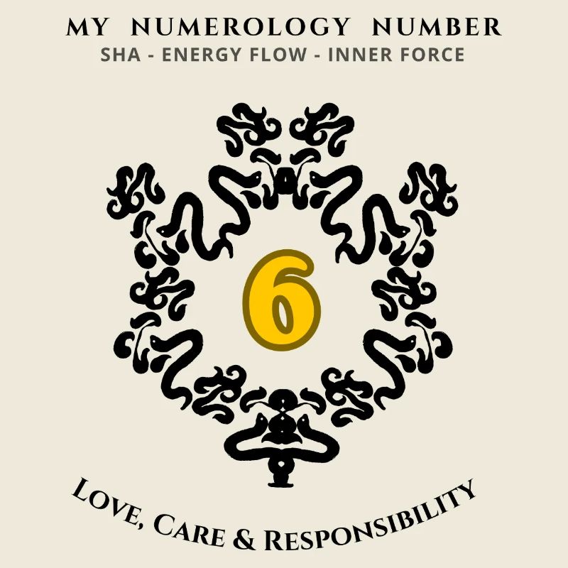 Numéro 6 Symbole d’amour, de soin et de responsabilité