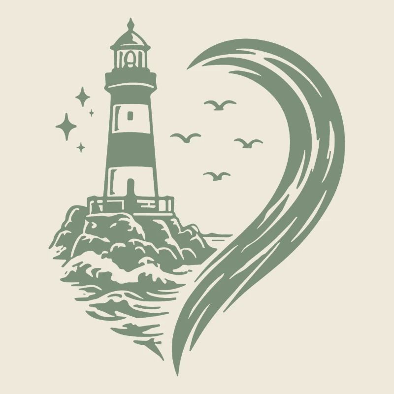 Heart Lighthouse Sea Maritime Coast Holidays