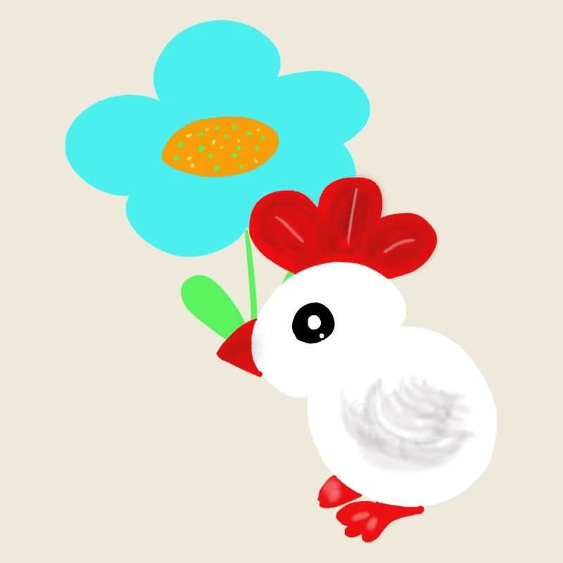 Flower Chicken Chick Kids Spring