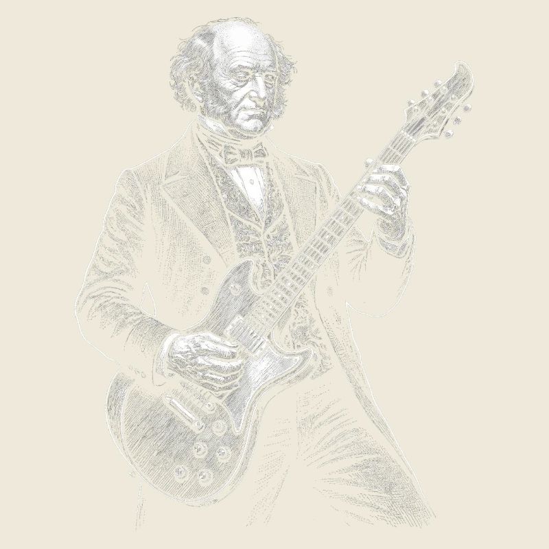 Martin Van Buren Playing Guitar