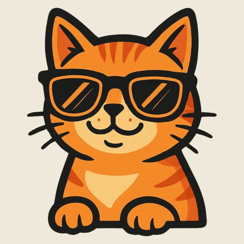 Chat avec des lunettes de soleil
