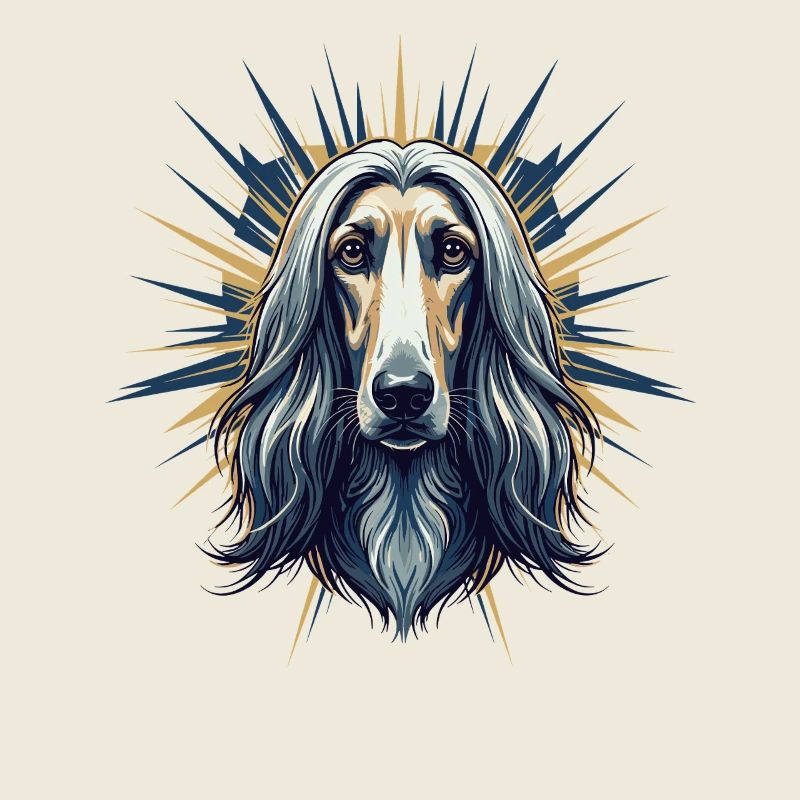 Borzoi Portrait mit Sonnenstrahlen