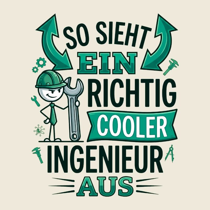 Cooler Ingenieur Spruch Strichmännchen