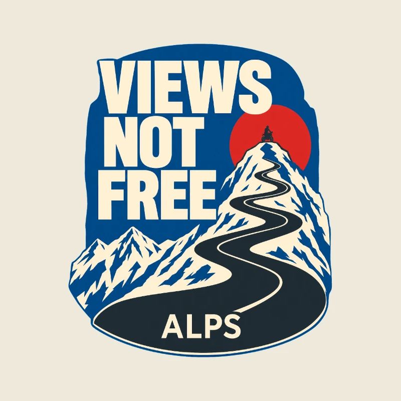 Vues sur le cyclisme sur route des Alpes Pas une escalade gratuite
