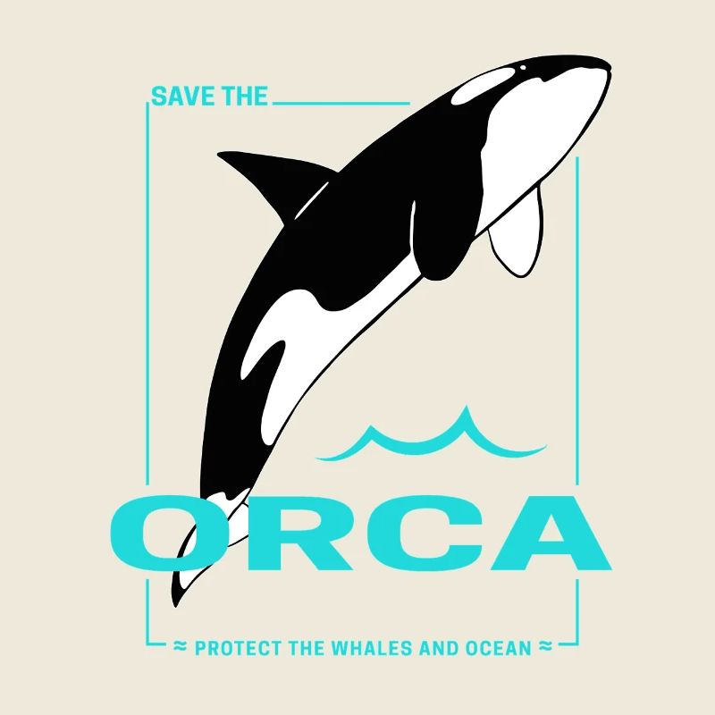 Orca Protects the Whales and Sea Killer Whale Design