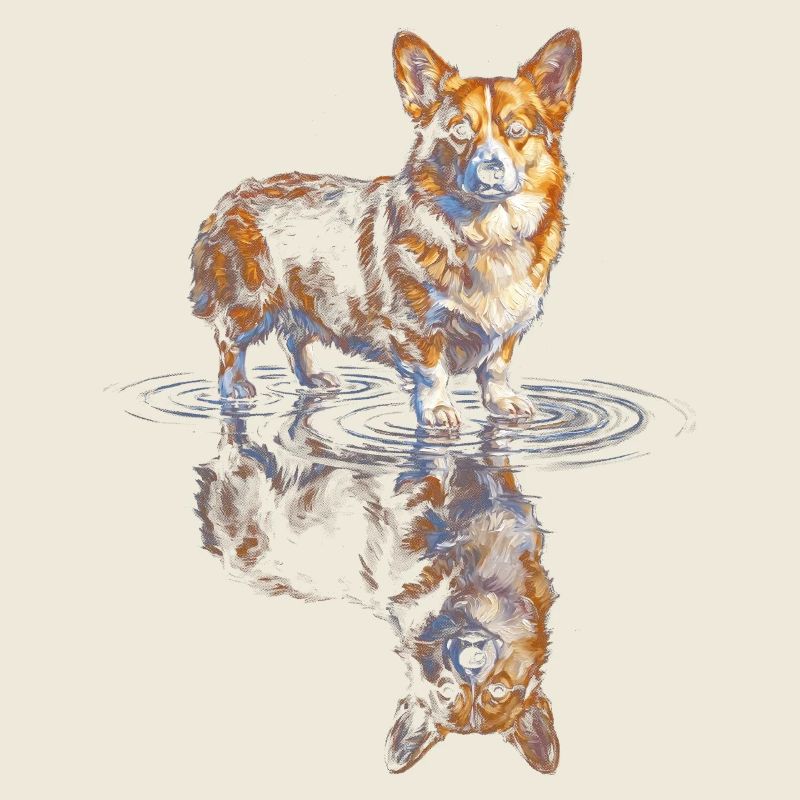 Wasserreflex Corgi 