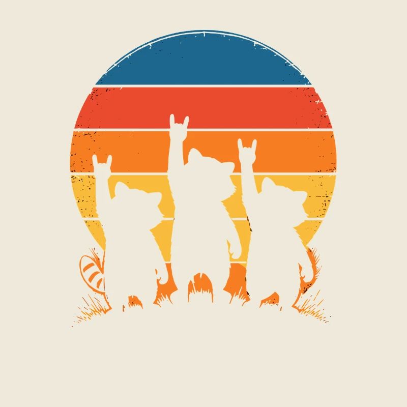 Sunset-Hunde Silhouette Punk
