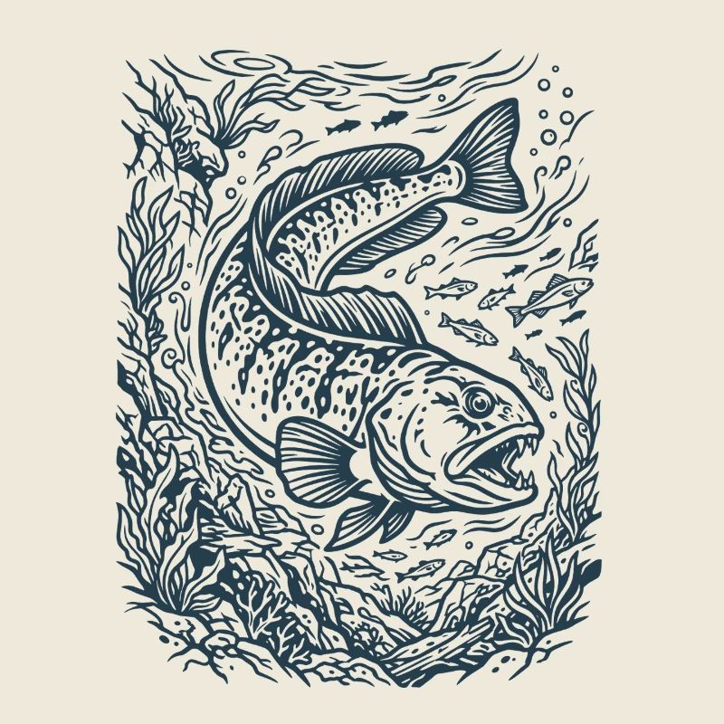 Seewolf | Steinbeißer | Unterwasserfisch