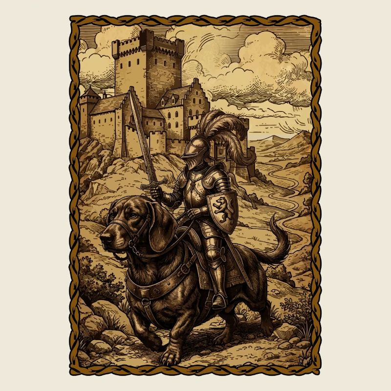 Chevalier médiéval à la foire ren-d’Teckel