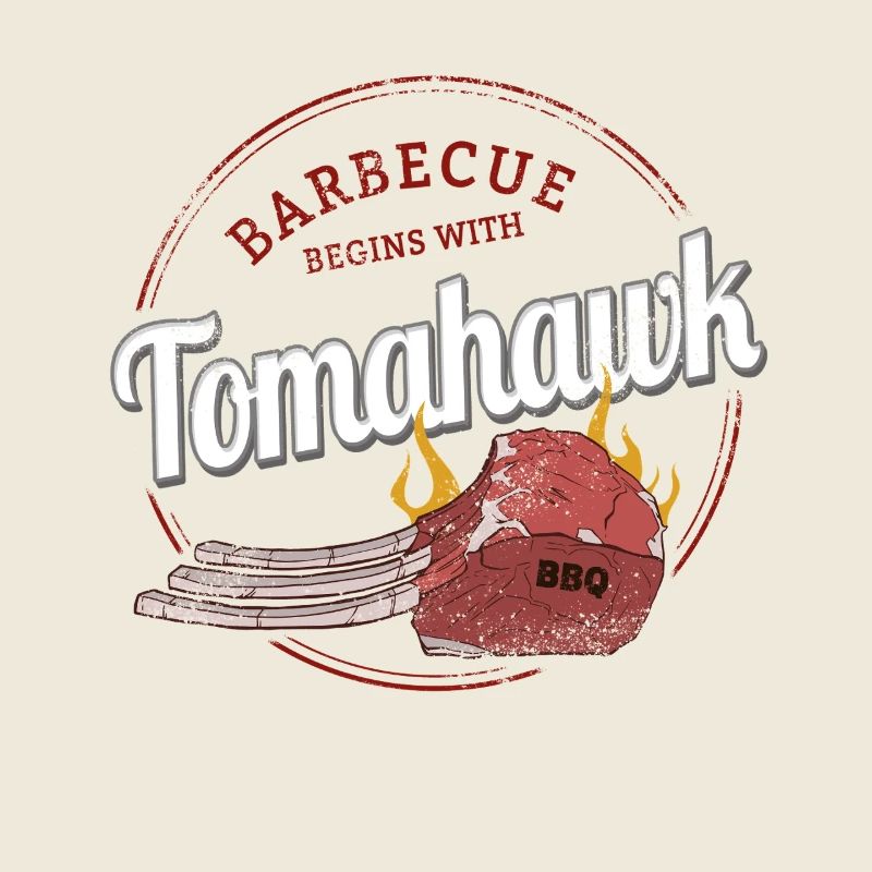 Tomahawk Steak Barbecue Beef Vintage BBQ