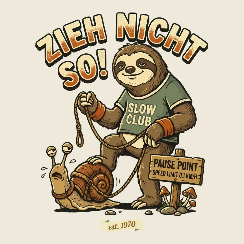 Ne traîne pas si paresseux escargot Rétro comic