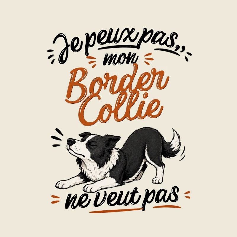 Border Collie Décontracté Illustré