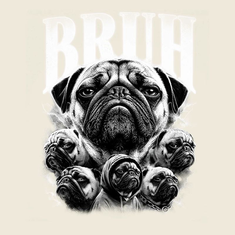 Pug Collage: Multiple Faces