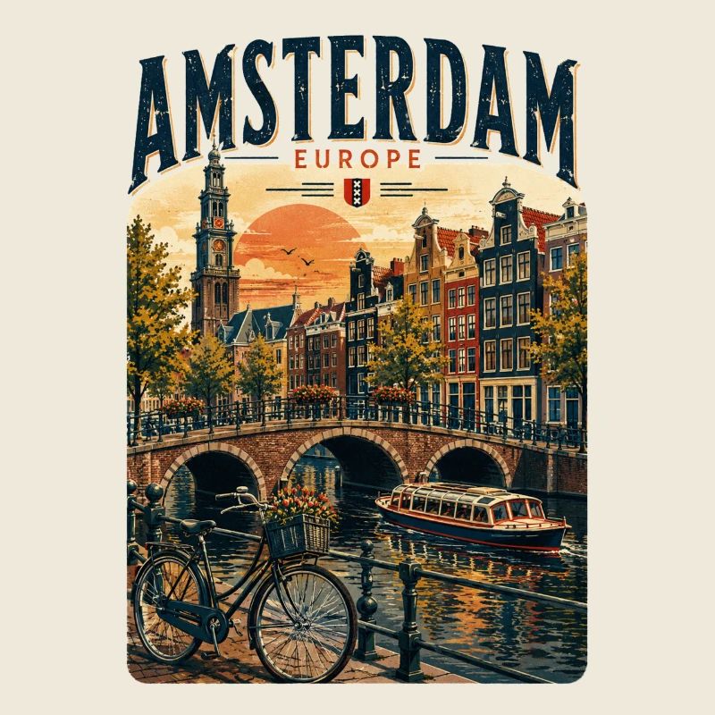 Amsterdam Canal Sunset