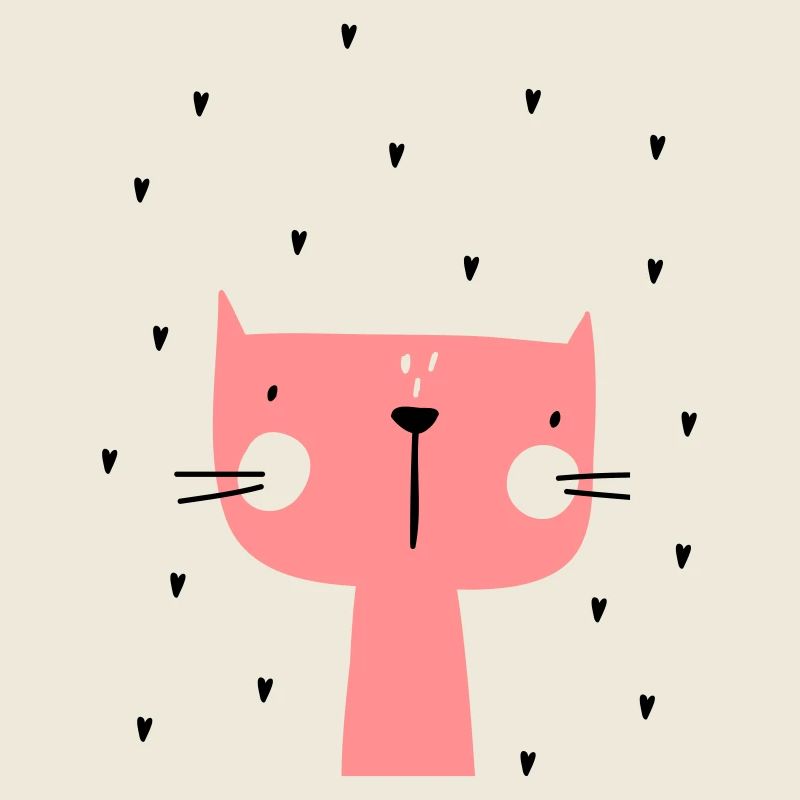 Katze mit Herzen