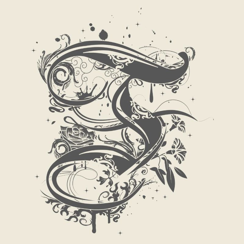 une lettre de calligraphie F