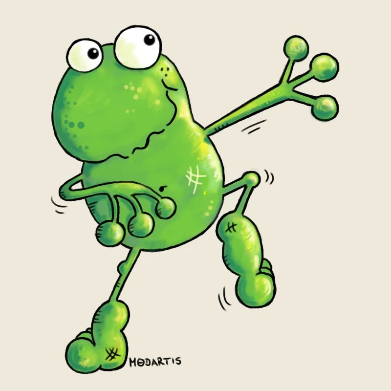 "Arthur" -Grenouille -Dessin animé