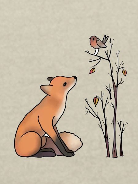 Renard et robin