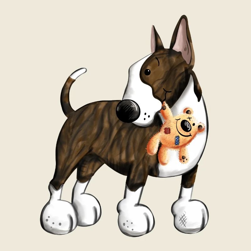 Bullterrier mit Teddy