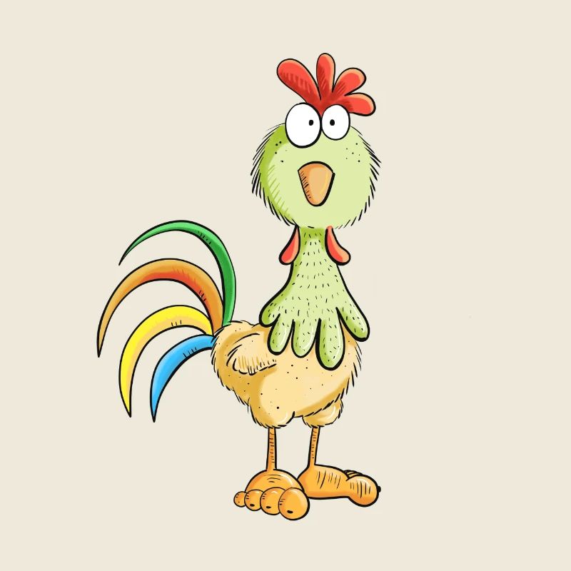 Verrückter Hahn - Huhn - Hahn - Vogel
