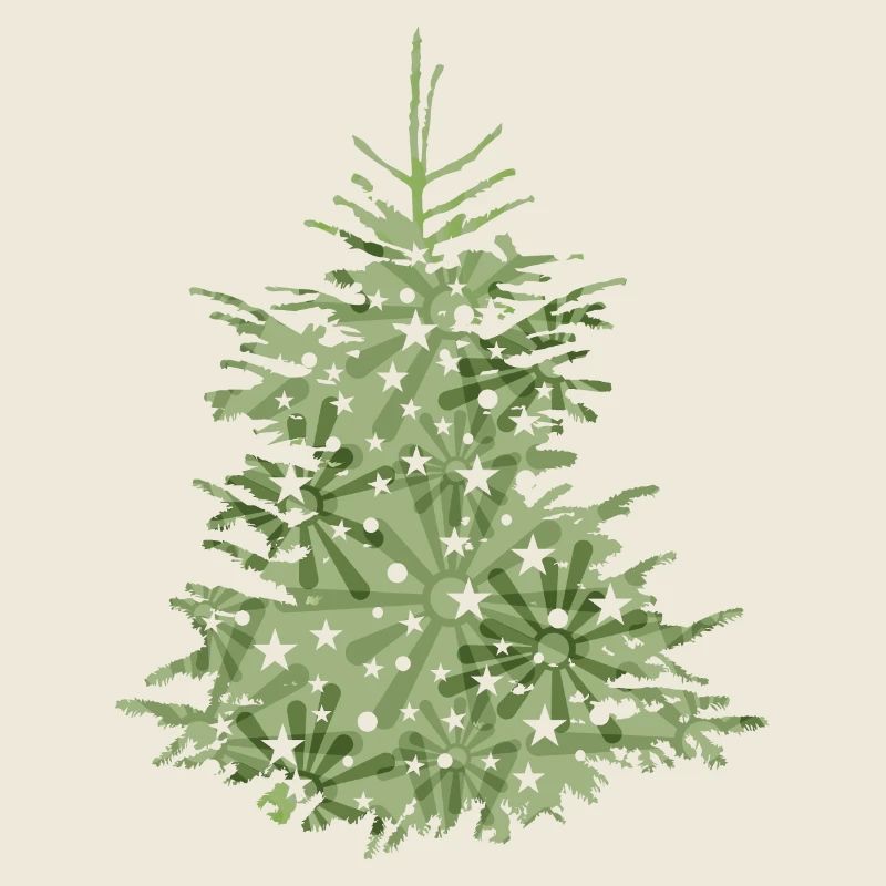 green christmas tree, fir tree or christmas tree