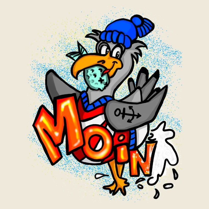 Moin Möwe Nordsee Cartoon