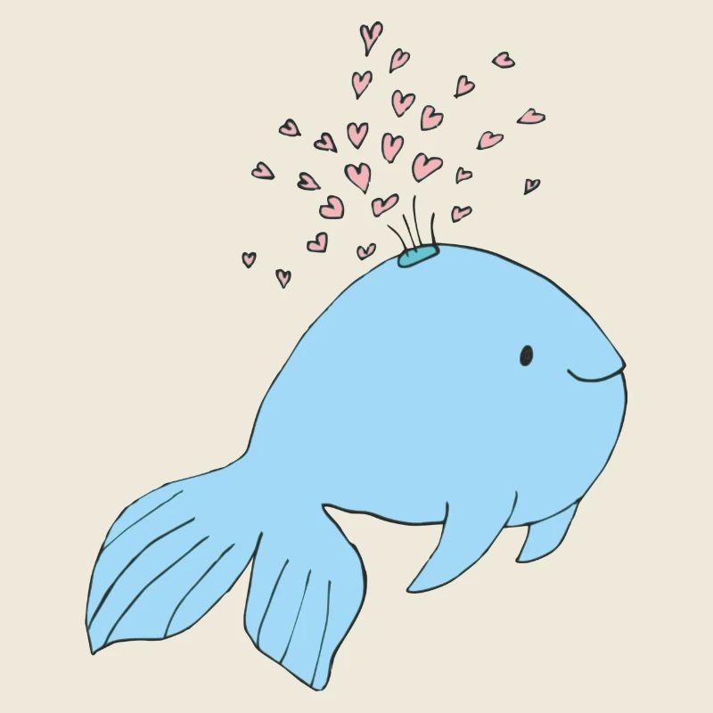 fish with hearts