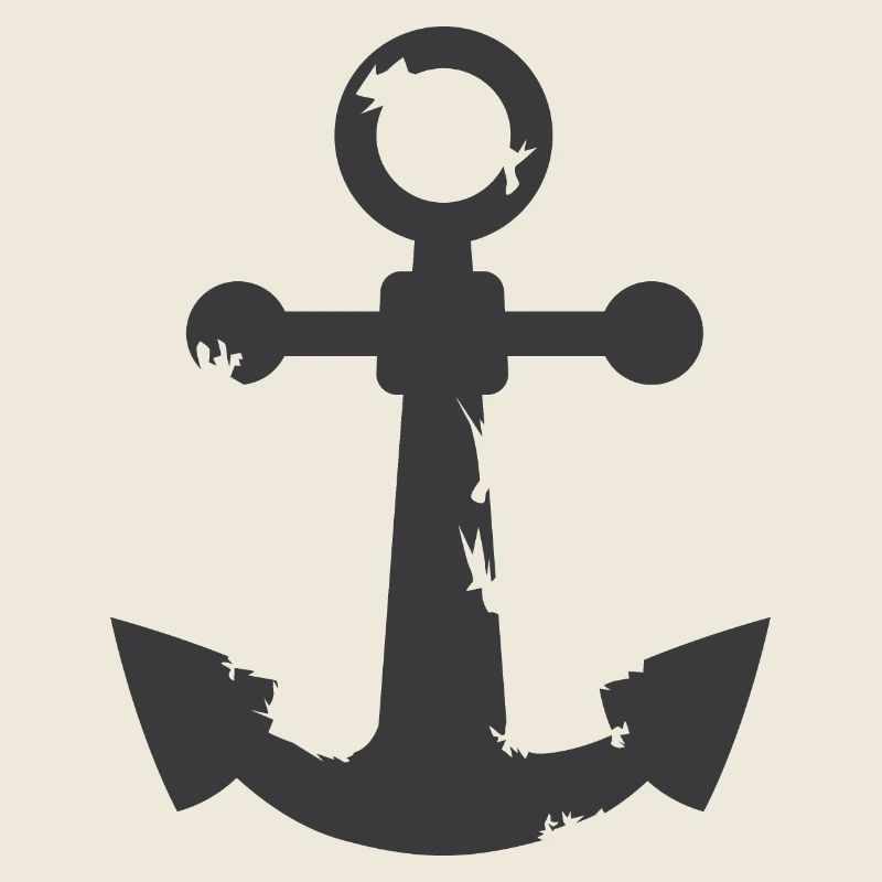 used look dreckig Anker anchor Symbol