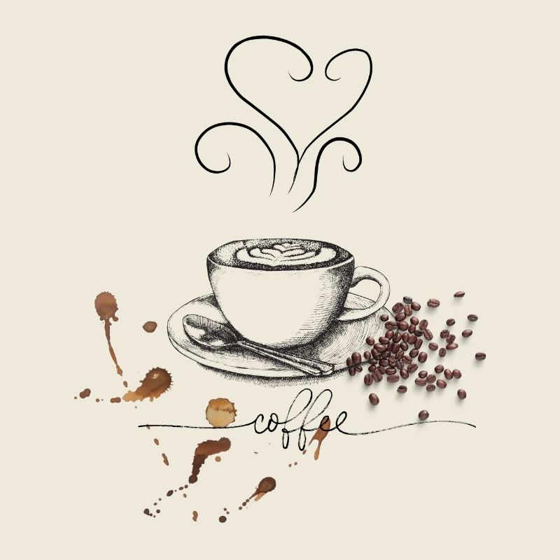 Tasse à café et conception de grains