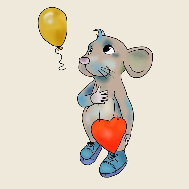 Maus und Luftbollon