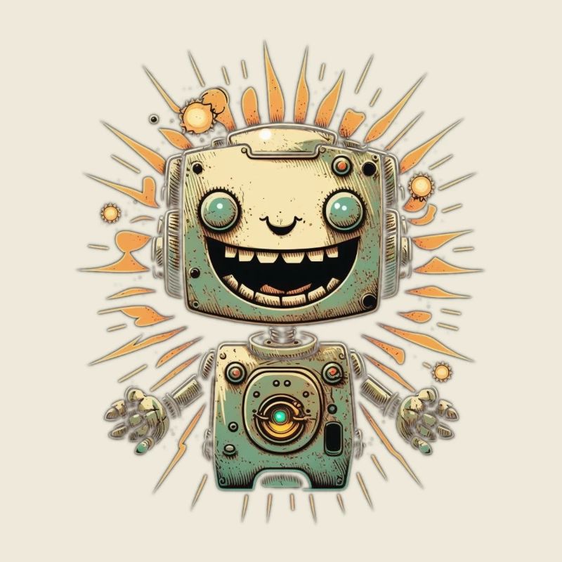 Sunburst Robot Grin