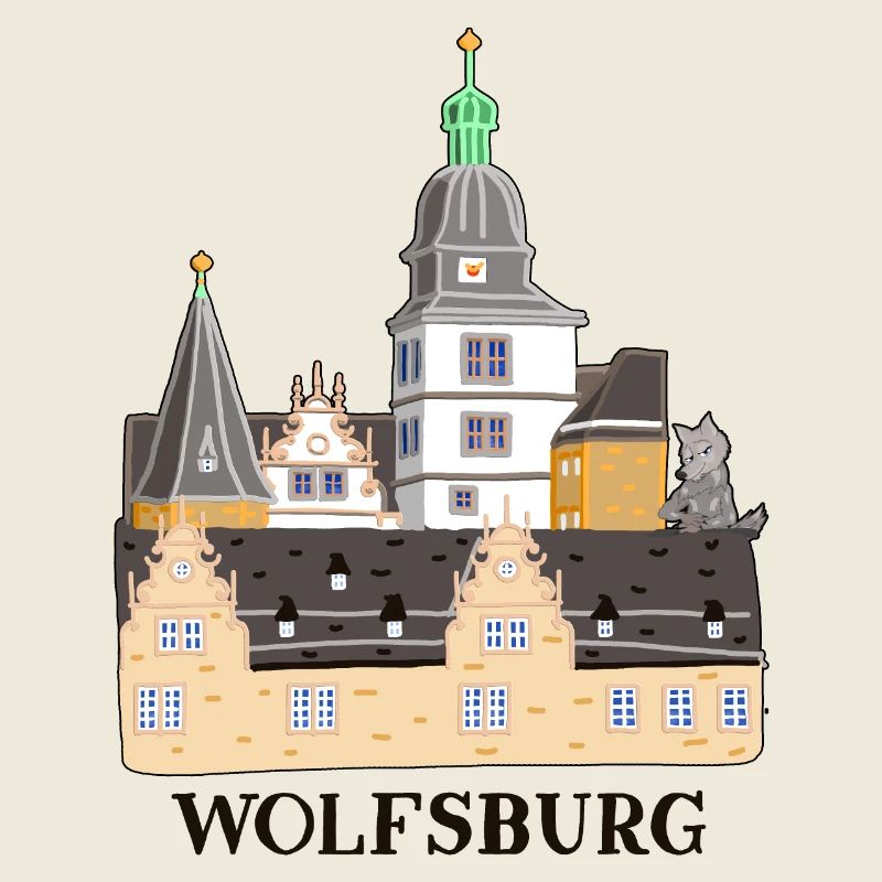 Wolfsburg, Château, Allemagne, Dessin à la main