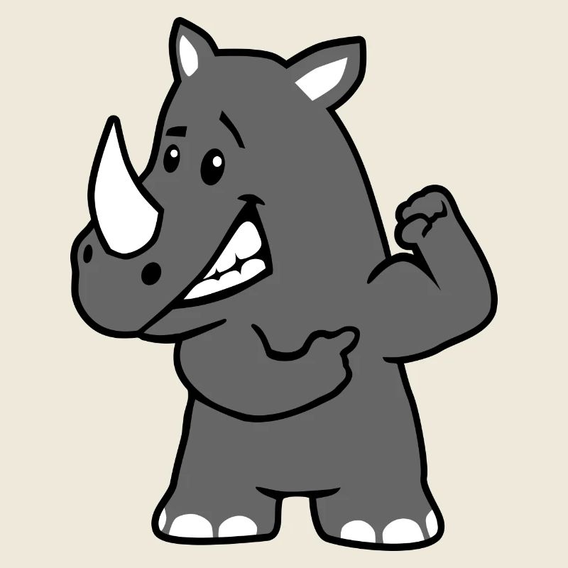 Kräftiges Nashorn
