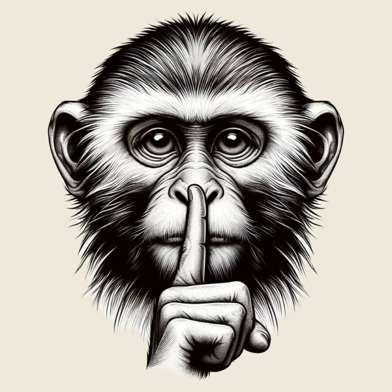 Singe silencieux - Logo