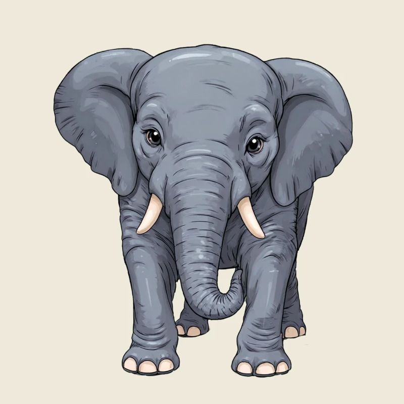 Une sympathique petite dame éléphant