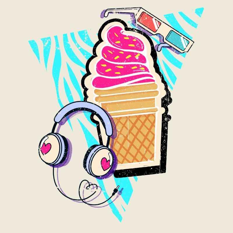 musique et glace glacée