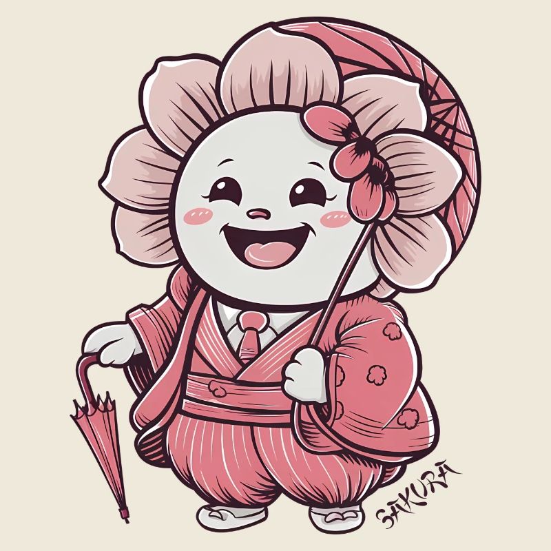 Rose Sakura en élégante robe japonaise
