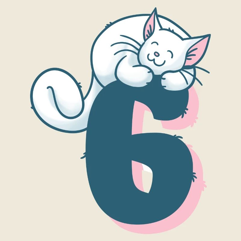 Katze Zahl 6