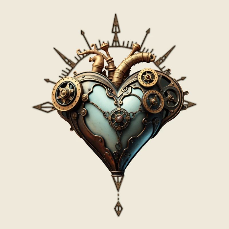 Cœur steampunk fascinant