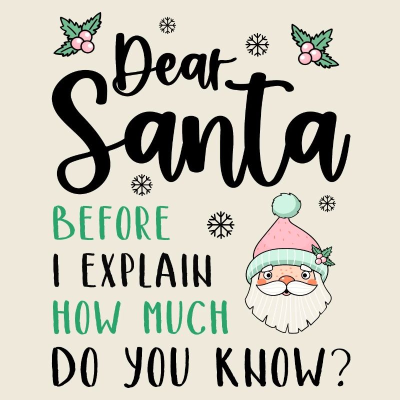 Dear Santa Before I explain What Do You Know?