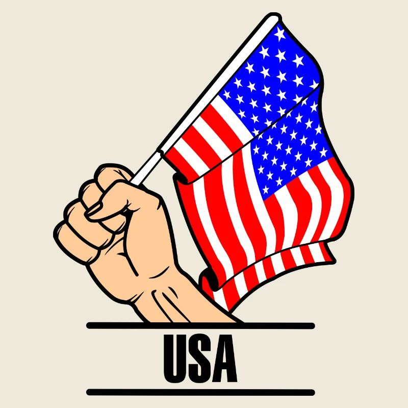 Flagge USA Fausttext USA