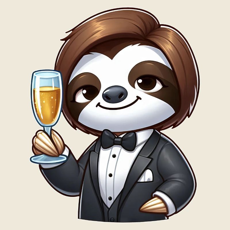 Sloth Party Suit New Year Celebrations
