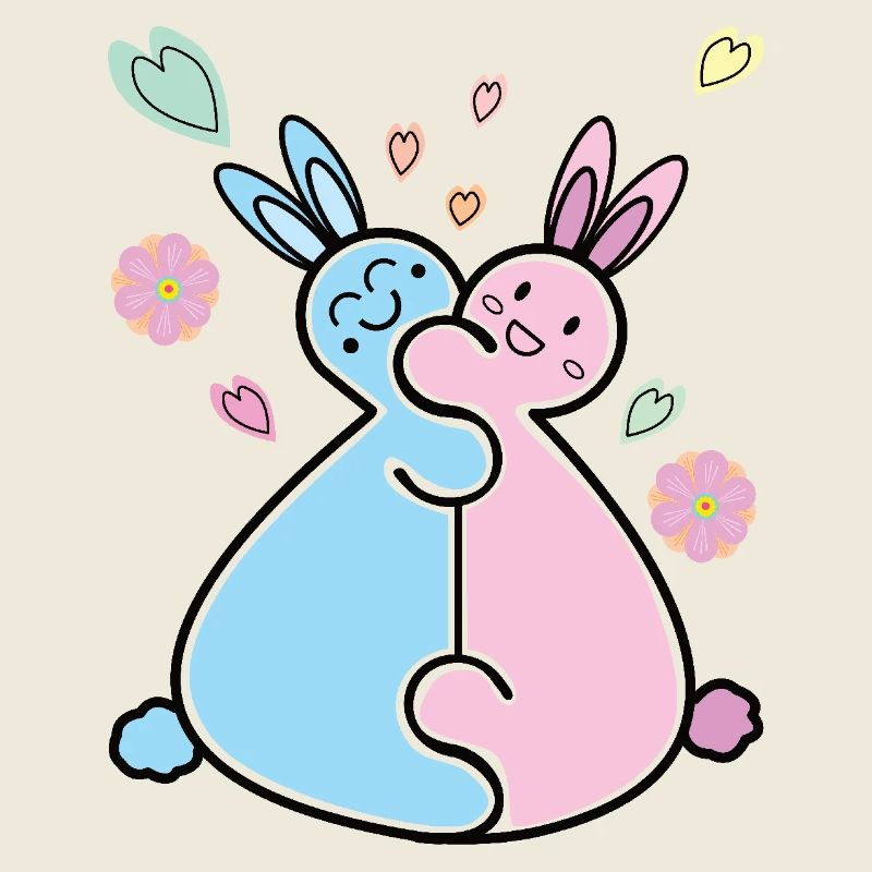 Paire de lapins