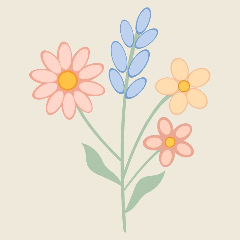 Bouquet pastel – Design printanier