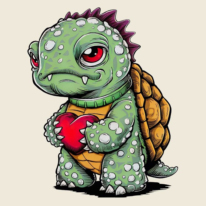 Schildkröte mit Herz