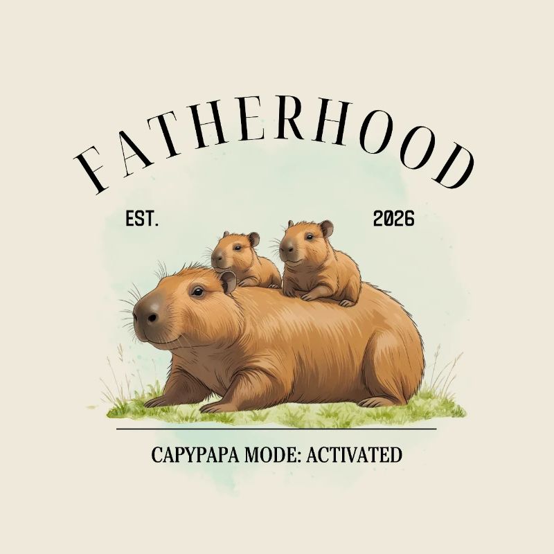 Fatherhood EST. 2026 – Capypapa Mode Activated