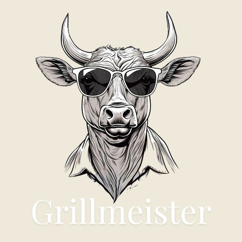 Grill master with humor and sunglasses