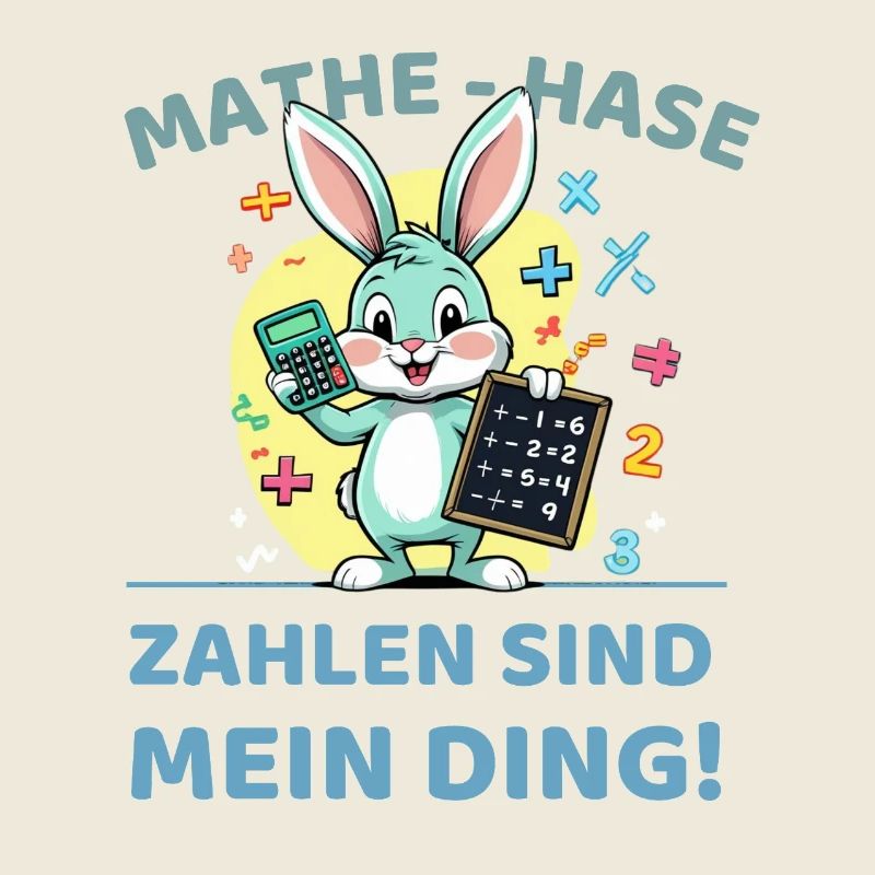 Mathe-Hase Mit Rechenauftrag