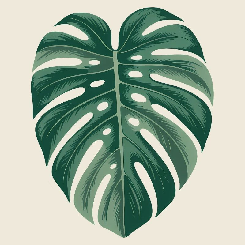 Illustration de feuille de Monstera tropicale