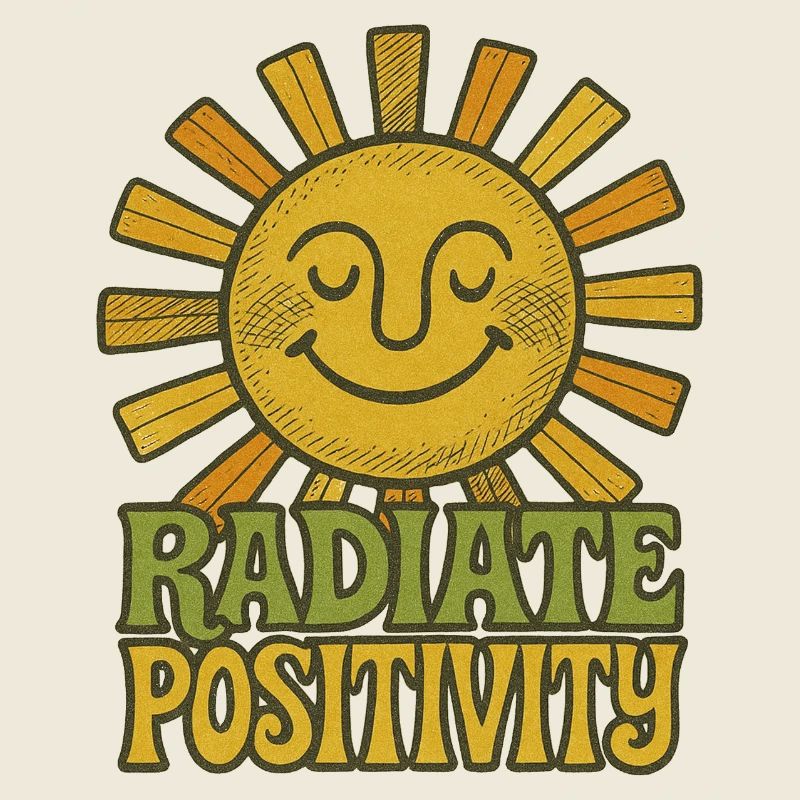 Radiate Positivity Sun Illustration